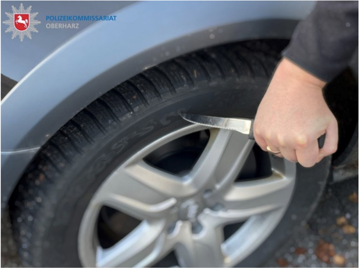 Clausthal-Zellerfeld: Unbekannter zersticht mehrere Autoreifen!