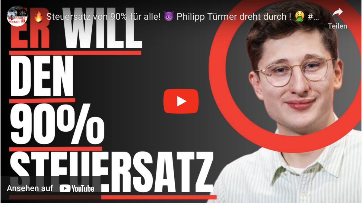 Steuersatz von 90% für alle! Philipp Türmer dreht durch !  #spd #ampelmussweg #steuern #juso