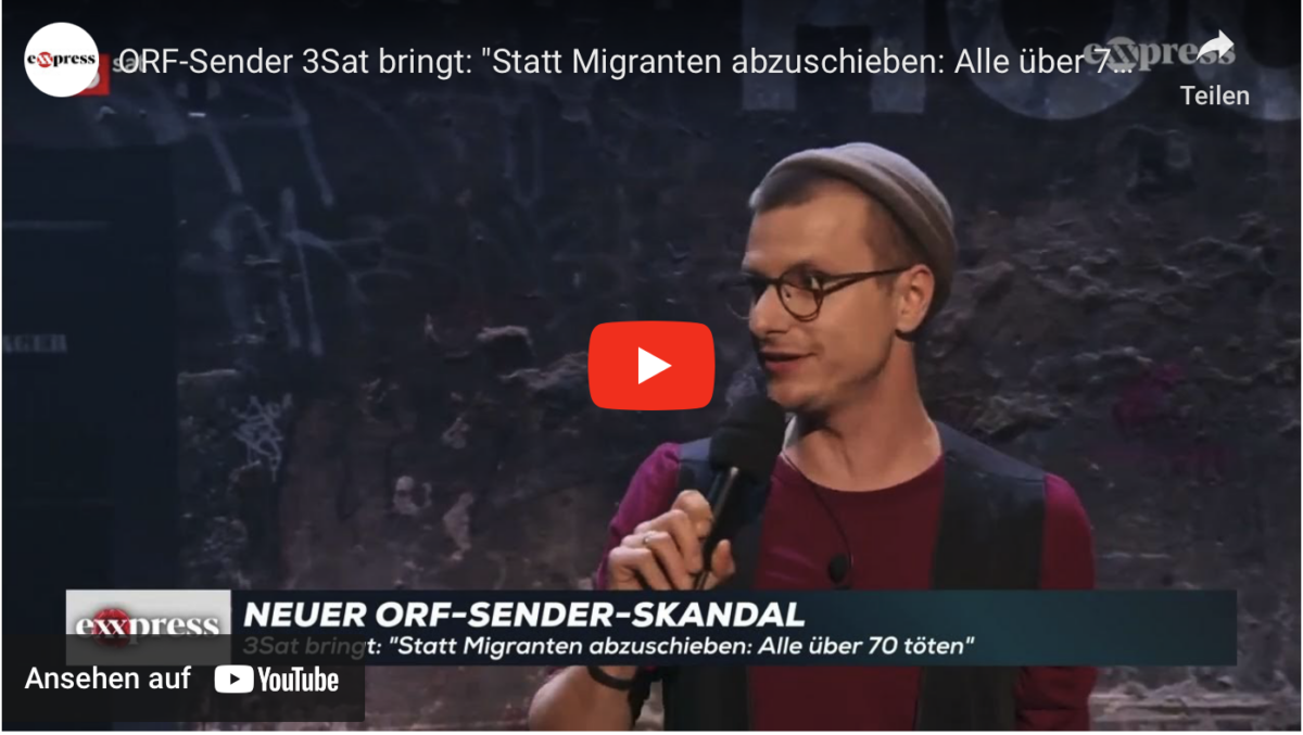 ORF-Sender 3Sat bringt: „Statt Migranten abzuschieben: Alle über 70 töten!