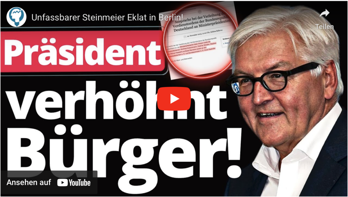 Unfassbarer Steinmeier Eklat in Berlin! Präsident verhöhnt Bürger!