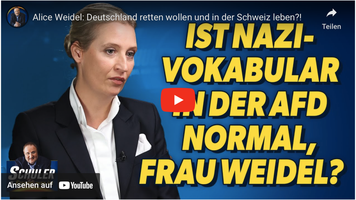 Alice Weidel: Deutschland retten wollen und in der Schweiz leben?!
