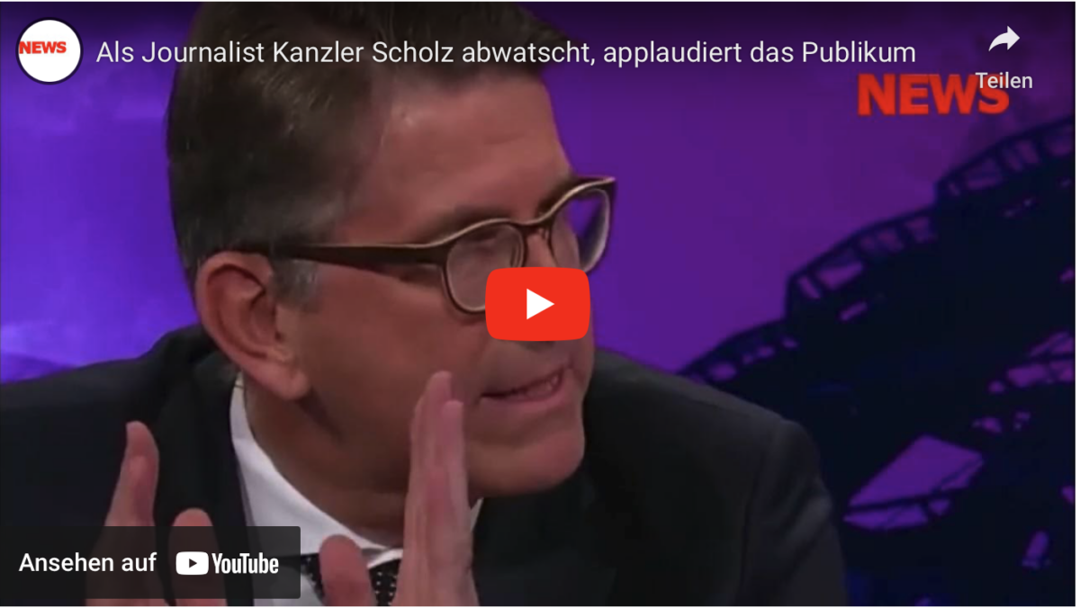 Als Journalist Kanzler Scholz abwatscht, applaudiert das Publikum!