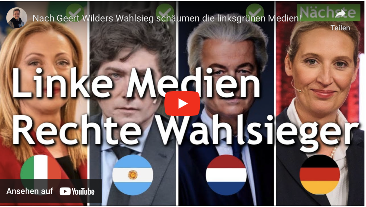 Linke Medien, Rechte Wahlsieger! Nach Geert Wilders Wahlsieg schäumen die linksgrünen Medien!