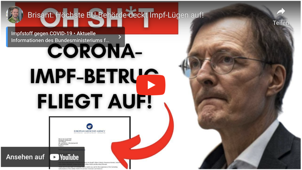 Brisant: Höchste EU-Behörde deckt Impf-Lügen auf! Bundesregierung hat Bürger angelogen!