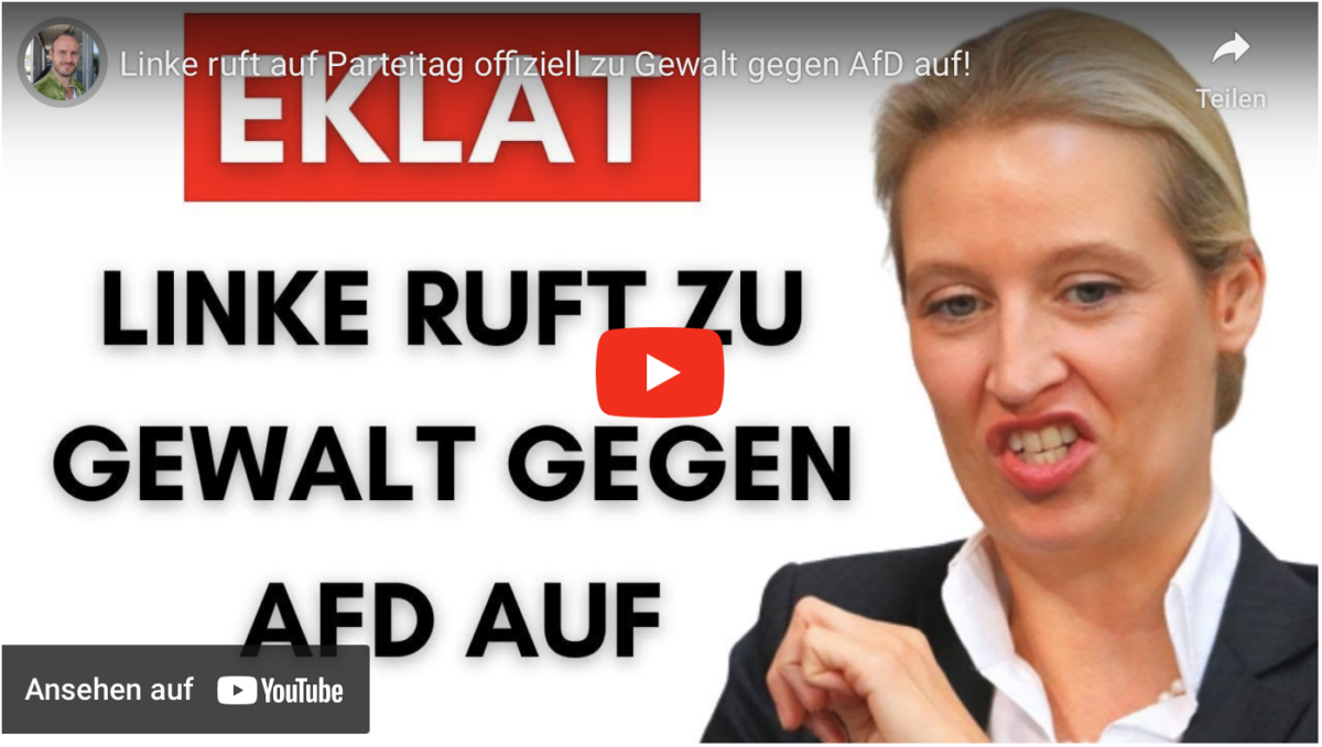 Linke ruft auf Parteitag offiziell zu Gewalt gegen AfD auf!