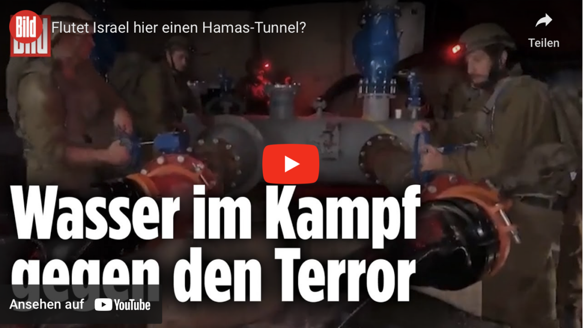 Wasser gegen den Terror? Flutet Israel hier einen Hamas-Tunnel?