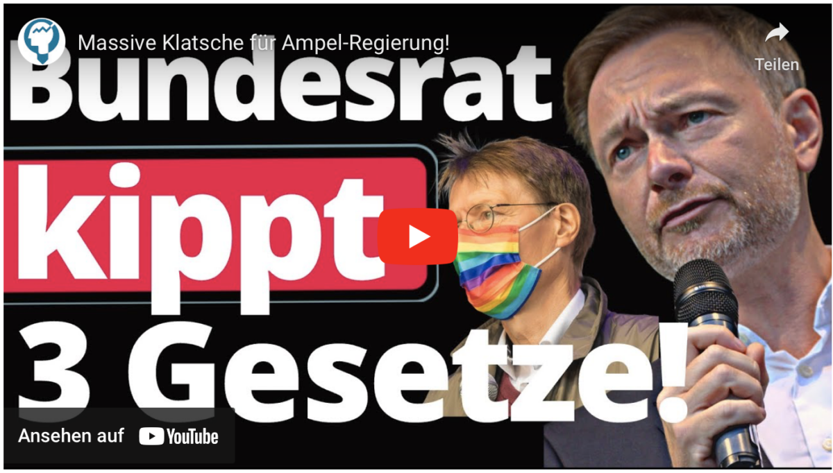 Bundesrat kippt 3 Gesetze! Massive Klatsche für Ampel-Regierung!