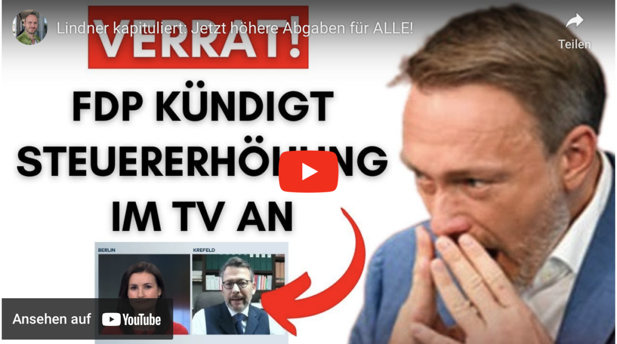 Lindner kapituliert: Jetzt höhere Abgaben für ALLE!