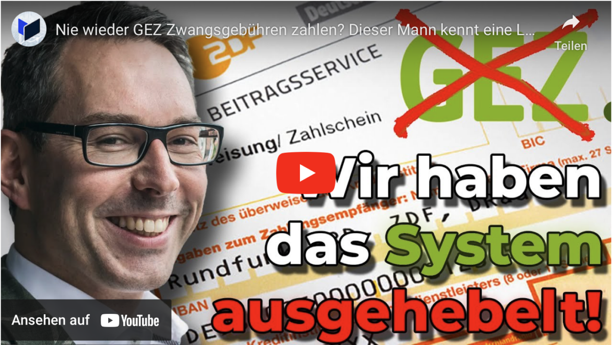 Nie wieder GEZ Zwangsgebühren zahlen? Dieser Mann kennt eine Lösung!