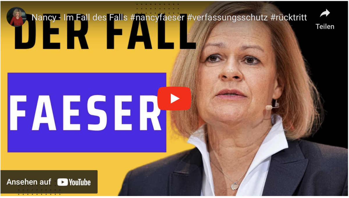 Nancy – Im Fall des Falls #nancyfaeser #verfassungsschutz #rücktritt