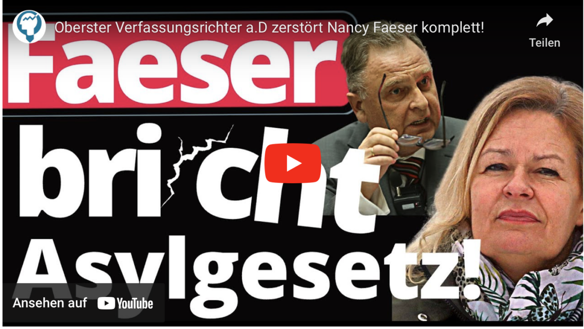 Oberster Verfassungsrichter a.D zerstört Nancy Faeser komplett!
