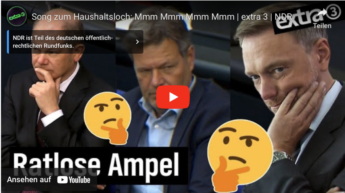 Song zum Haushaltsloch: Mmm Mmm Mmm Mmm | extra 3 | NDR