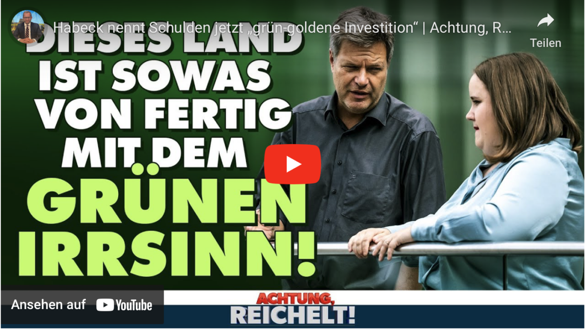 Habeck nennt Schulden jetzt „grün-goldene Investition“