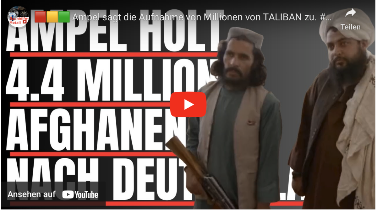 Ampel sagt die Aufnahme von Millionen von TALIBAN zu. #ampelmussweg #grüne #bundesregierung