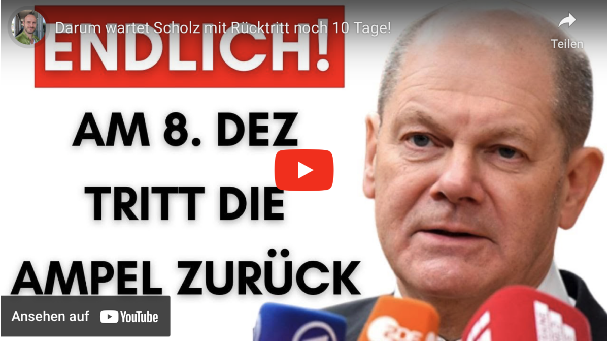 Regierungs-Rücktritt: Darum wartet Scholz mit Rücktritt noch 10 Tage!