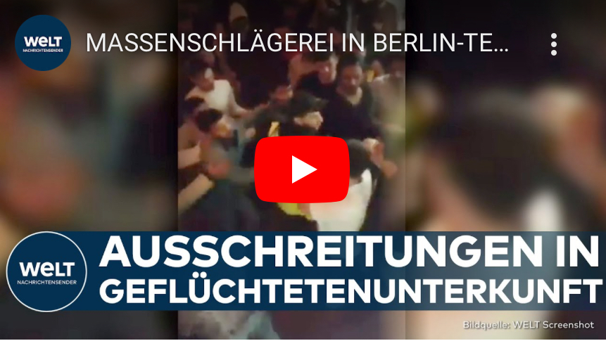 MASSENSCHLÄGEREI IN BERLIN-TEGEL: 100 Geflüchtete gehen in Unterkunft aufeinander los!