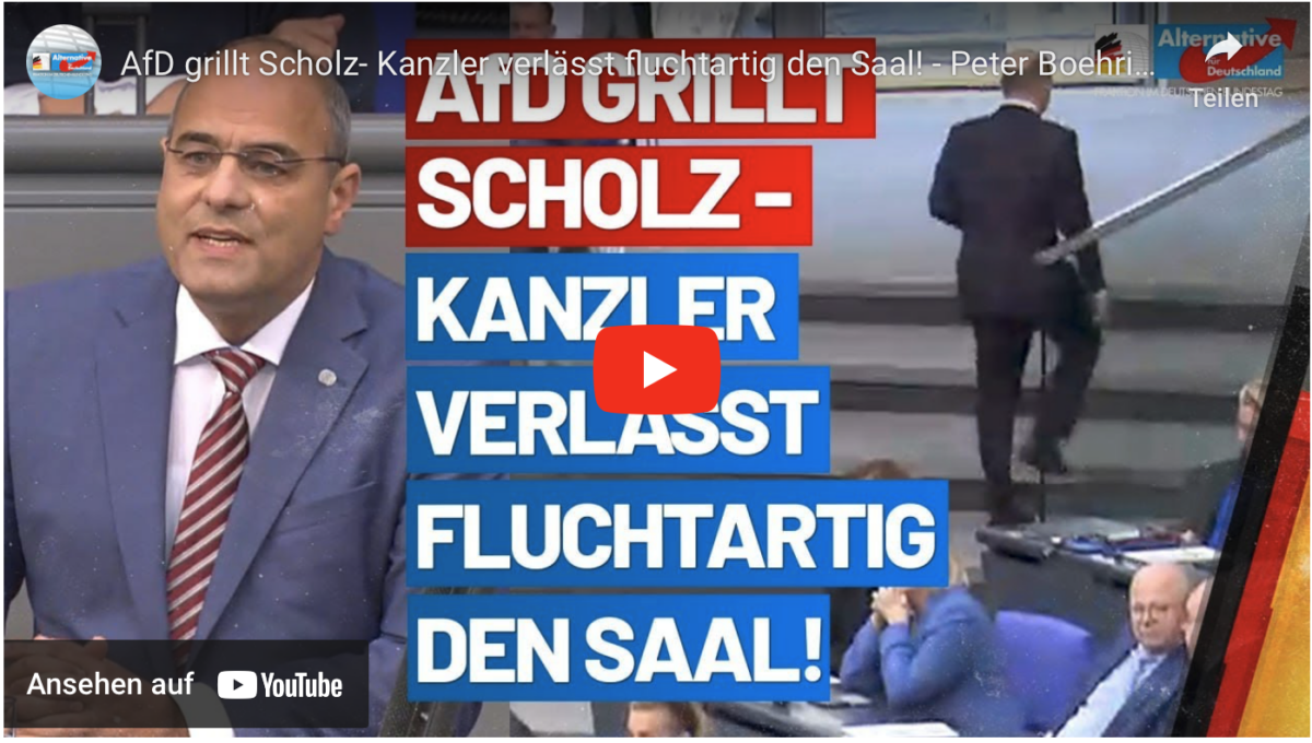 AfD grillt Scholz- Kanzler verlässt fluchtartig den Saal! – Peter Boehringer – AfD im Bundestag