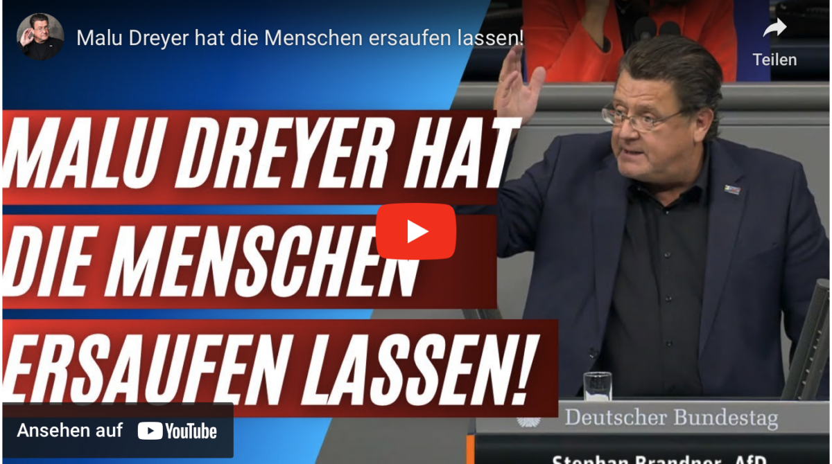 Malu Dreyer hat die Menschen ersaufen lassen!