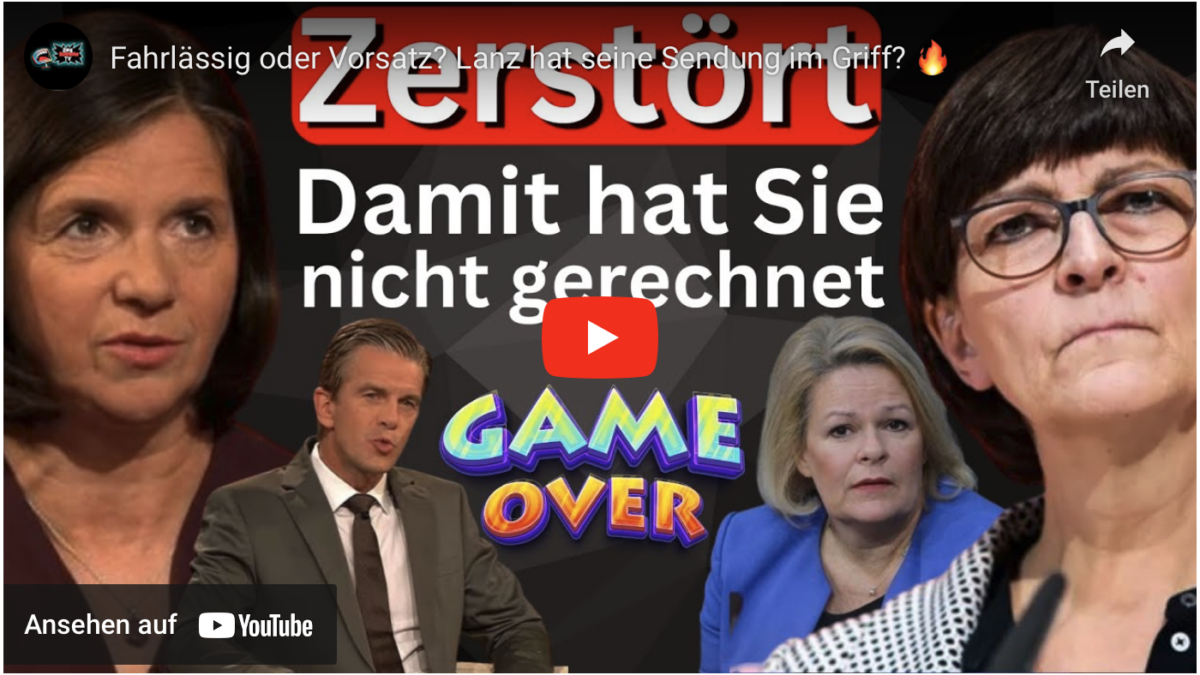 Fahrlässig oder Vorsatz? Lanz hat seine Sendung im Griff?