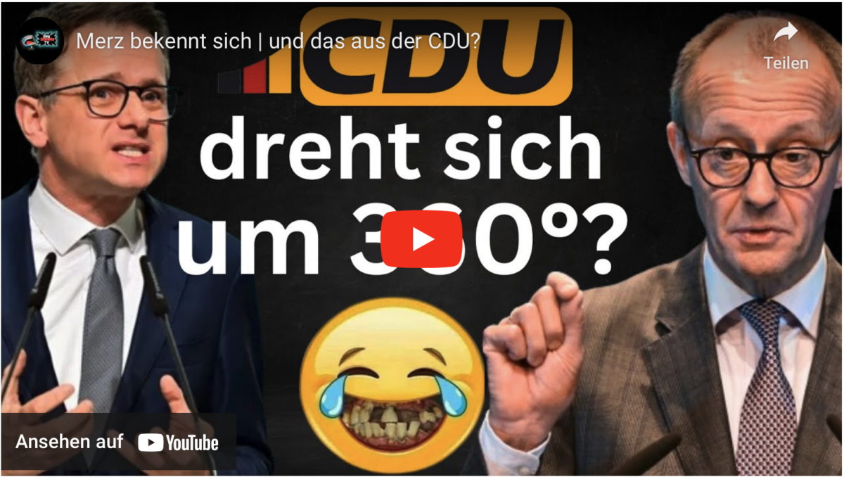 Merz bekennt sich | und das aus der CDU?