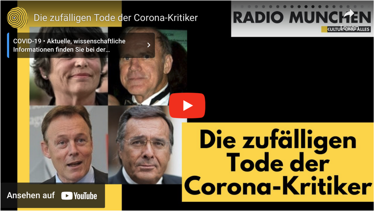 Die zufälligen Tode der Corona-Kritiker!