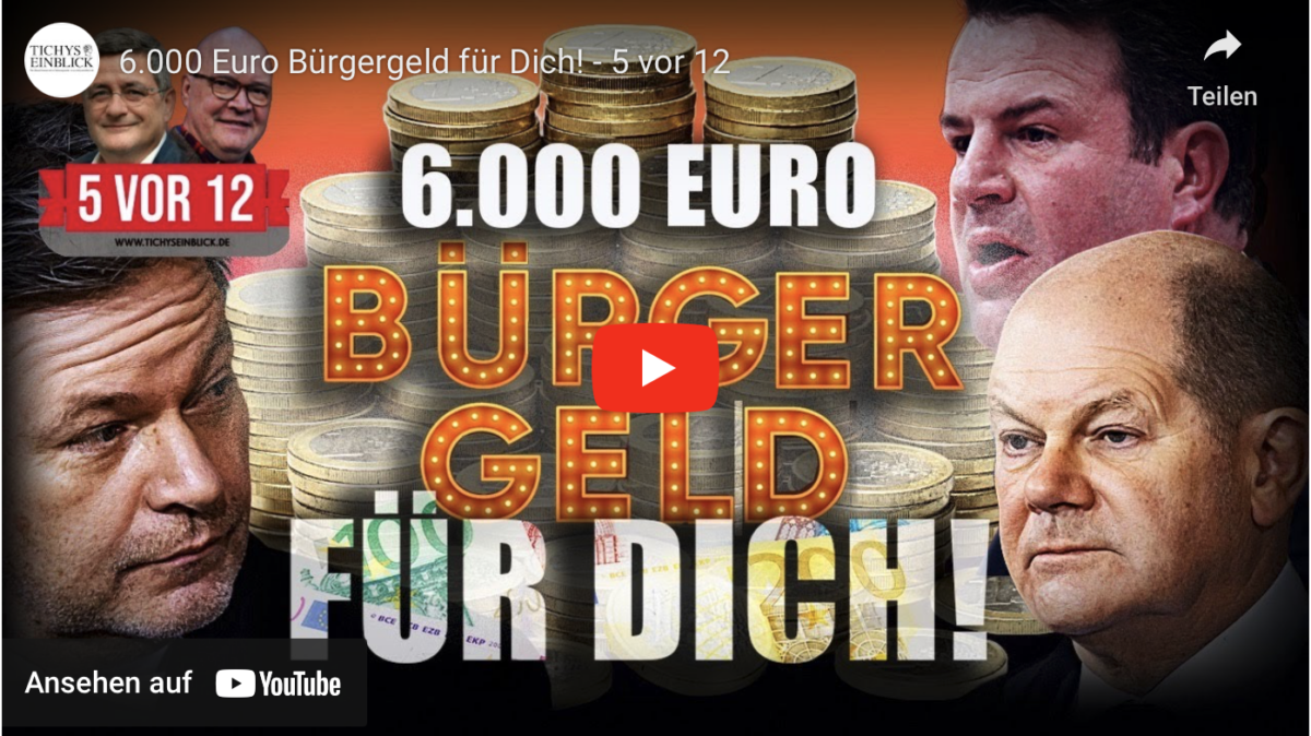 6.000 Euro Bürgergeld für Dich! – 5 vor 12