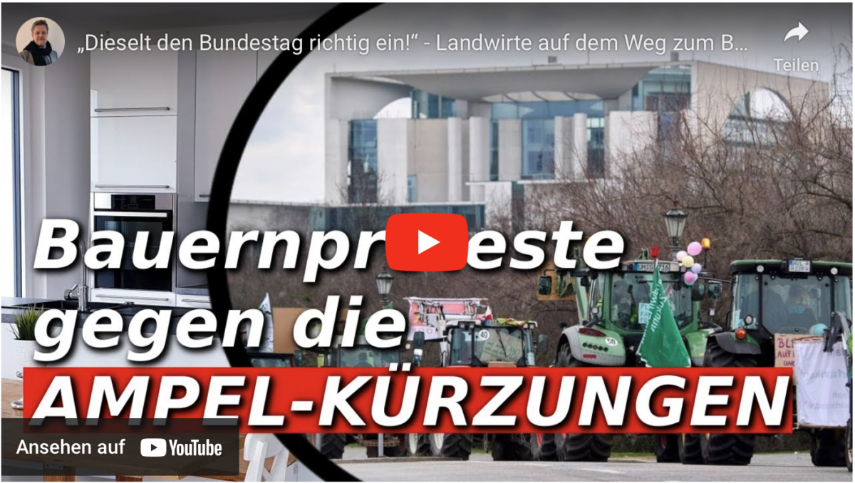 „Dieselt den Bundestag richtig ein!“ – Landwirte auf dem Weg zum Bundeskanzleramt