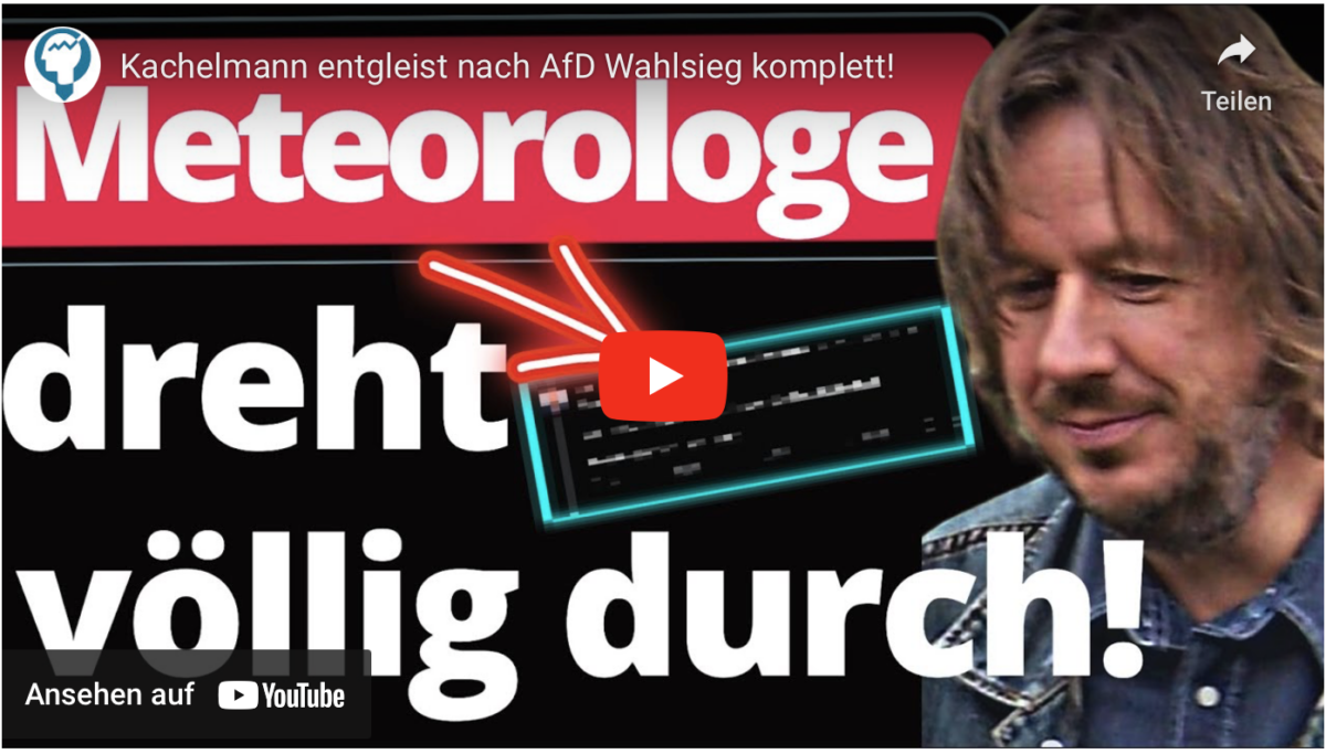 Kachelmann entgleist nach AfD Wahlsieg komplett!