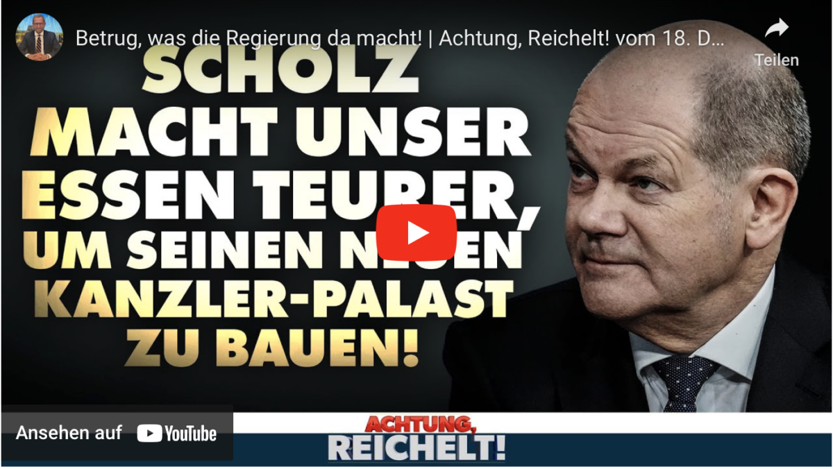 Kanzler-Palast: Betrug, was die Regierung da macht! Scholz sagt Steuererhöhung ist erwirtschaften!