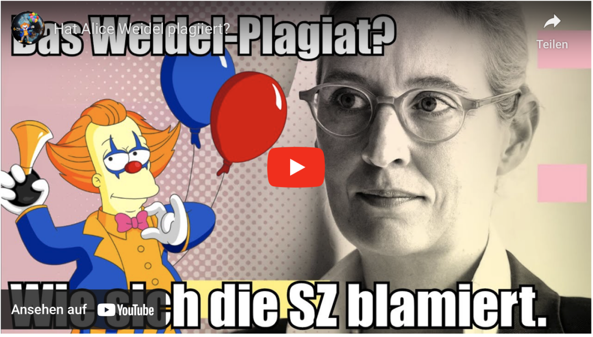 Hat Alice Weidel plagiiert? Wie sich die SZ blamiert!