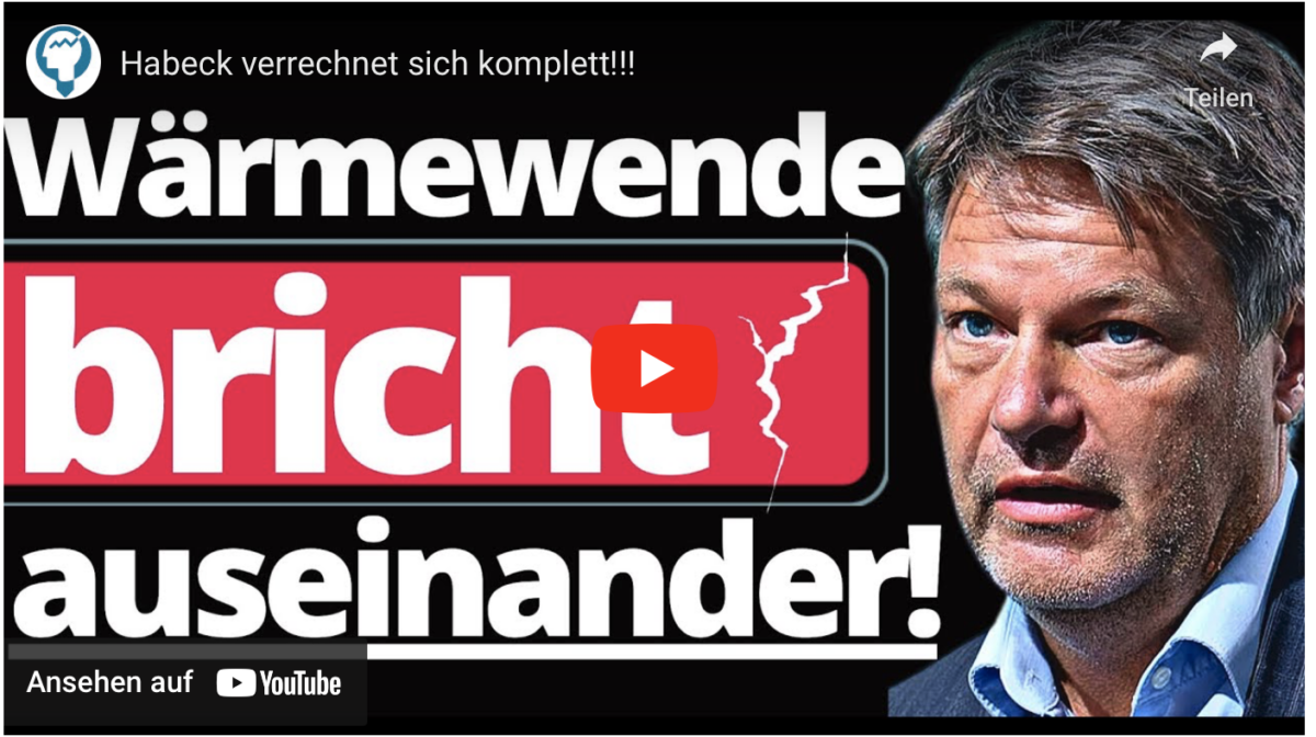 Habeck verrechnet sich komplett!!! Wärmewende bricht auseinander!