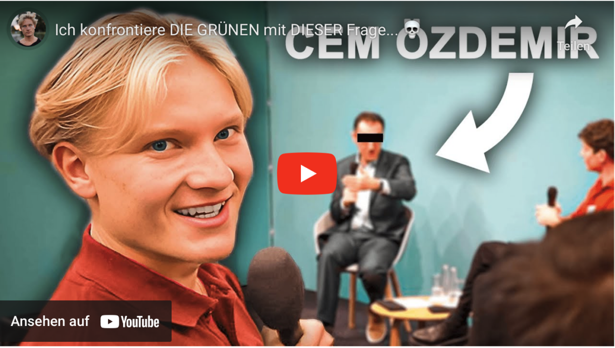 Ich konfrontiere DIE GRÜNEN mit DIESER Frage…