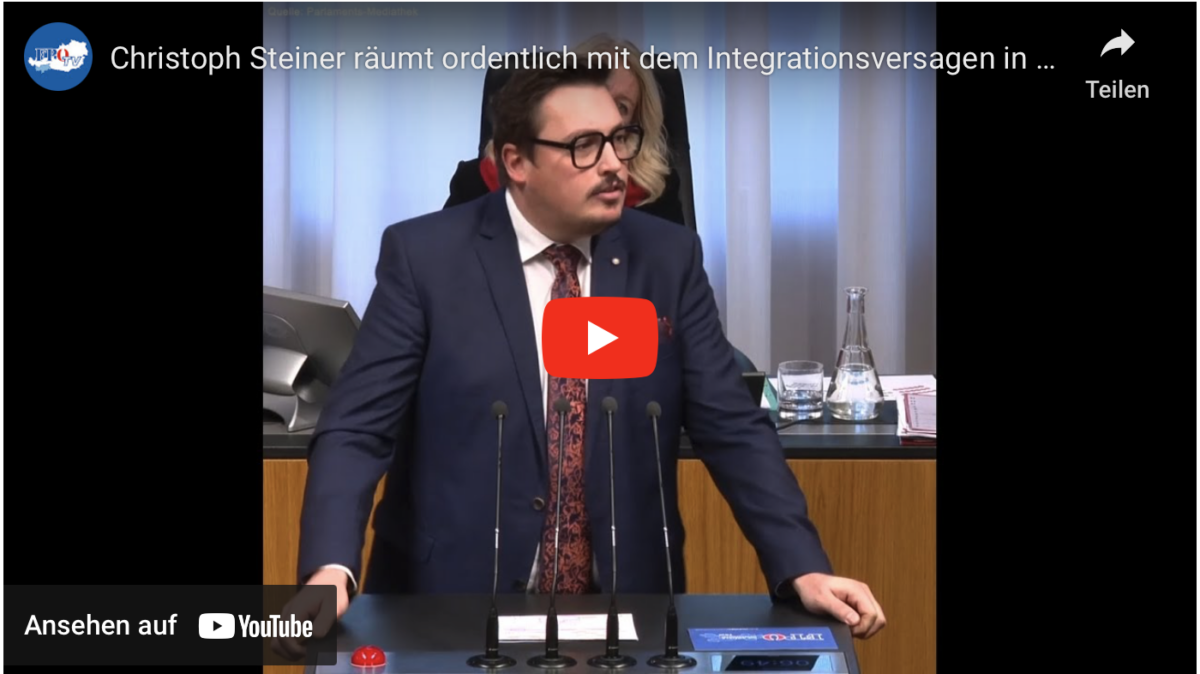 Christoph Steiner räumt ordentlich mit dem Integrationsversagen in unseren Schulen auf!