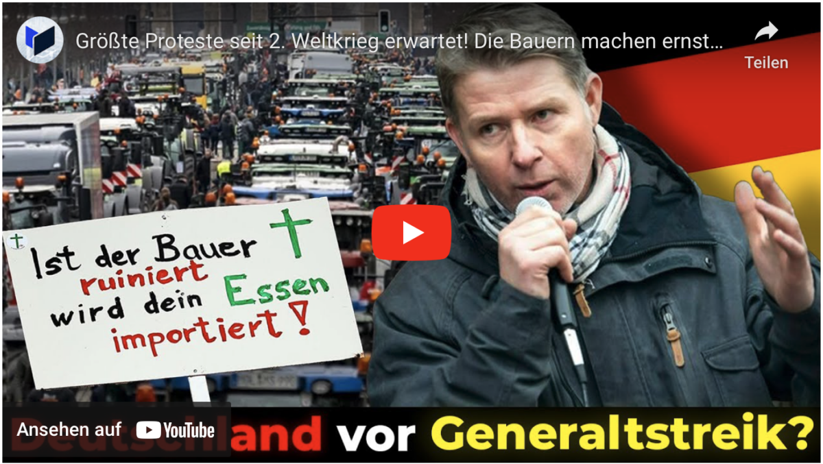 Größte Proteste seit 2. Weltkrieg erwartet! Die Bauern machen ernst! Interview mit Anthony Lee