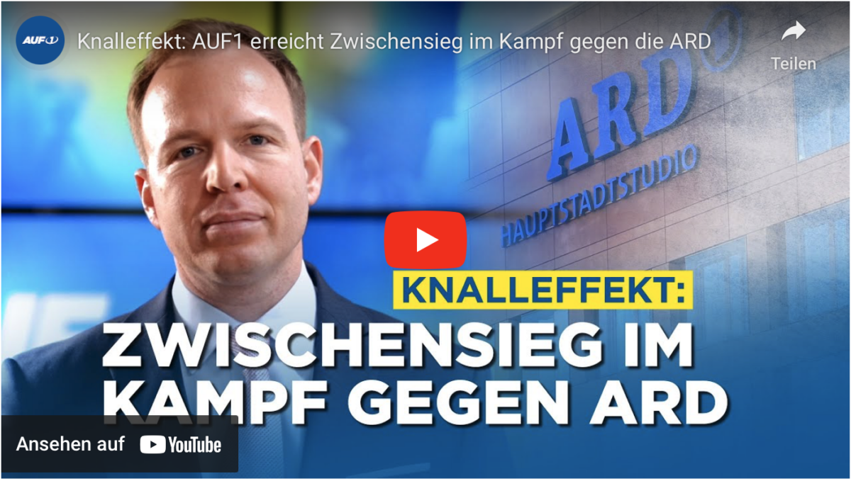 Knalleffekt: AUF1 erreicht Zwischensieg im Kampf gegen die ARD!