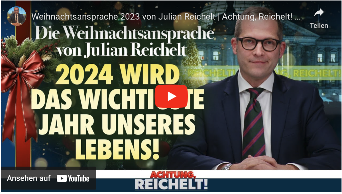 Weihnachtsansprache 2023 von Julian Reichelt!