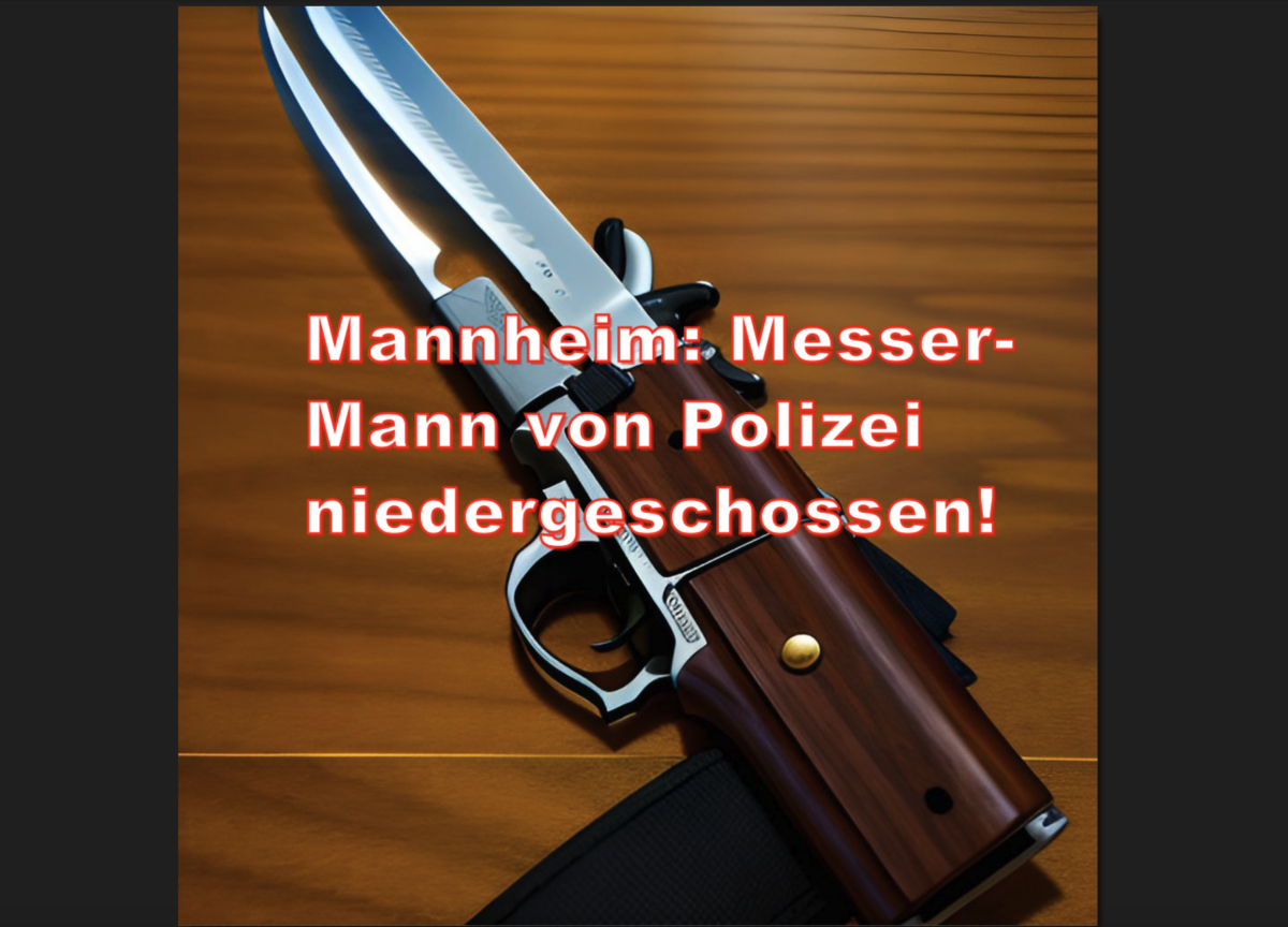 Mannheim: Messer-Mann von Polizei niedergeschossen!