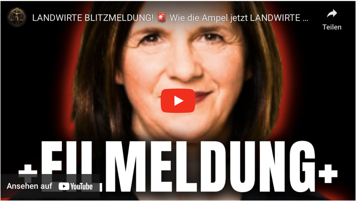 LANDWIRTE BLITZMELDUNG! Wie die Ampel jetzt LANDWIRTE UND BÜRGER SPALTEN WILL! | Geht viral!