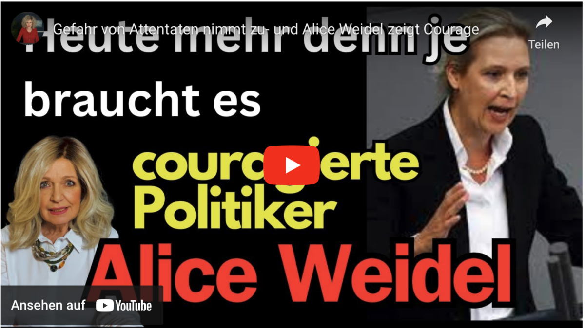 Gefahr von Attentaten nimmt zu- und Alice Weidel zeigt Courage!