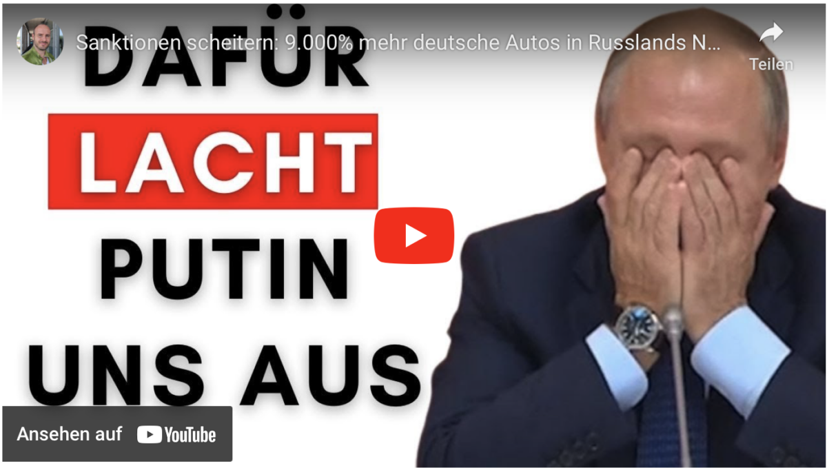 Sanktionen scheitern: 9.000% mehr deutsche Autos in Russlands Nachbarländer!