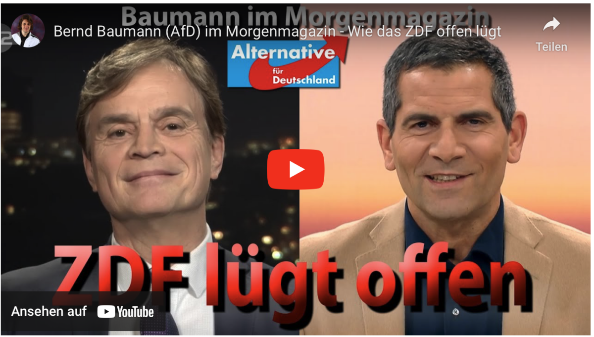 Bernd Baumann (AfD) im Morgenmagazin – Wie das ZDF offen lügt
