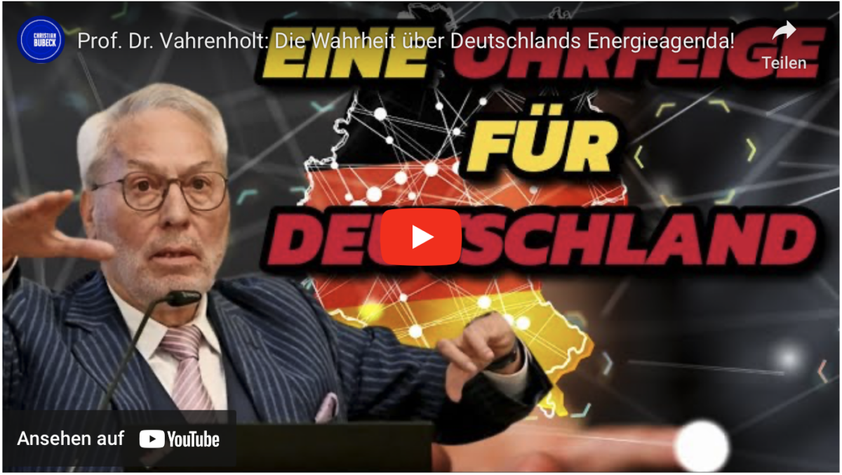 Prof. Dr. Vahrenholt: Die Wahrheit über Deutschlands Energieagenda!