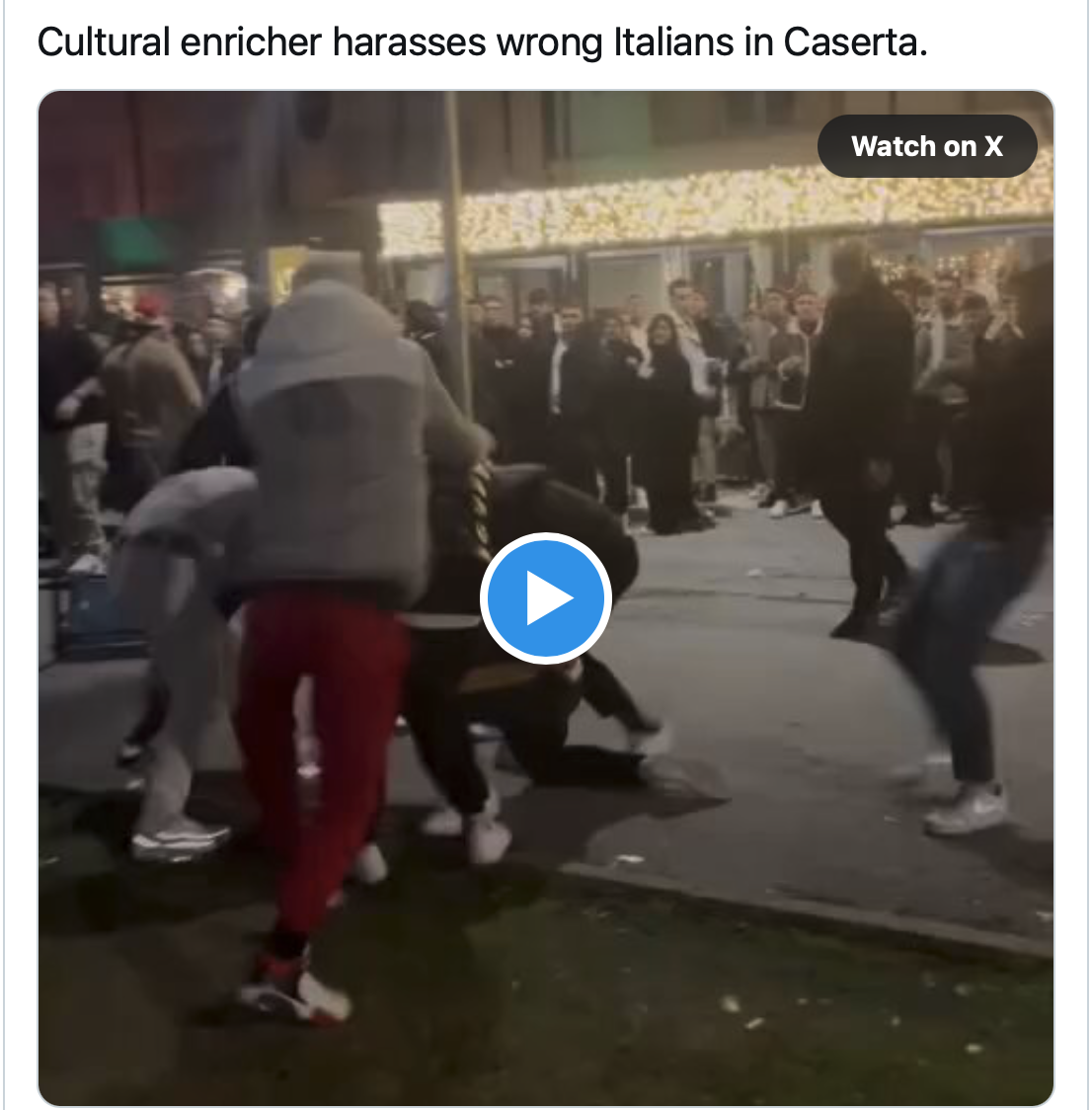 Kulturbereicherer belästigt falsche Italiener in Caserta!