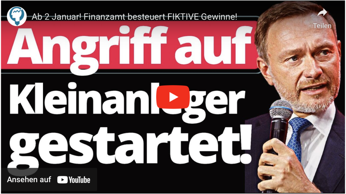 Ab 2 Januar! Finanzamt besteuert FIKTIVE Gewinne!