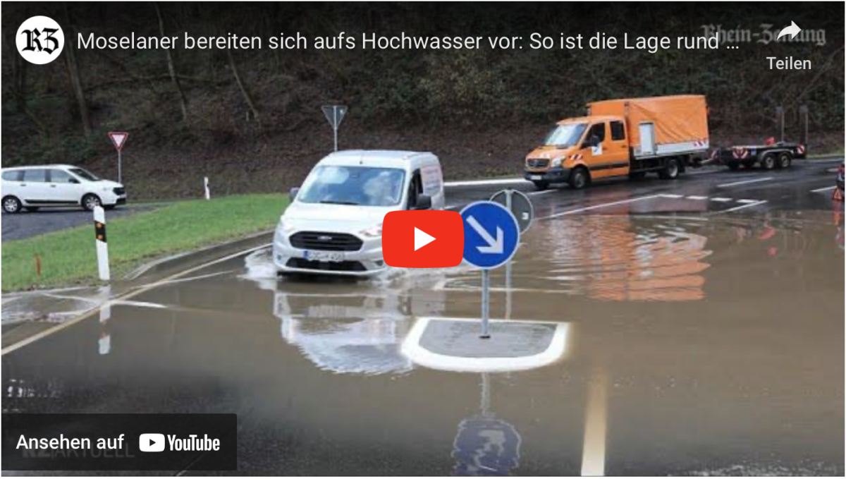 Moselaner bereiten sich aufs Hochwasser vor: So ist die Lage rund um Cochem!