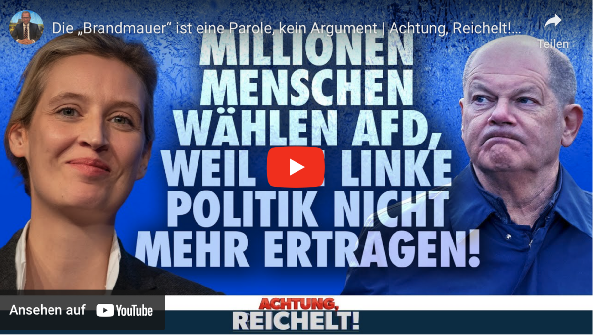 Unser Land ist seit Silvester ein anderes! Die „Brandmauer“ ist eine Parole, kein Argument!