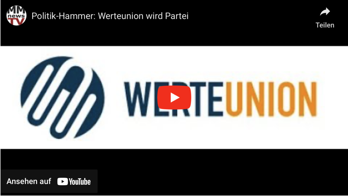 Politik-Hammer in Deutschland: Werteunion wird eine Partei!