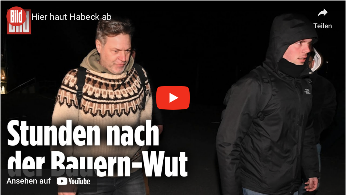 Hier haut Habeck ab nach der Bauern-Wut!