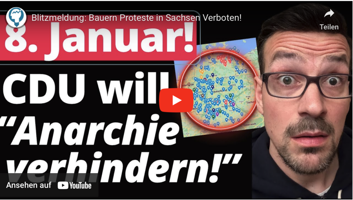 Blitzmeldung: Bauern Proteste in Sachsen Verboten!