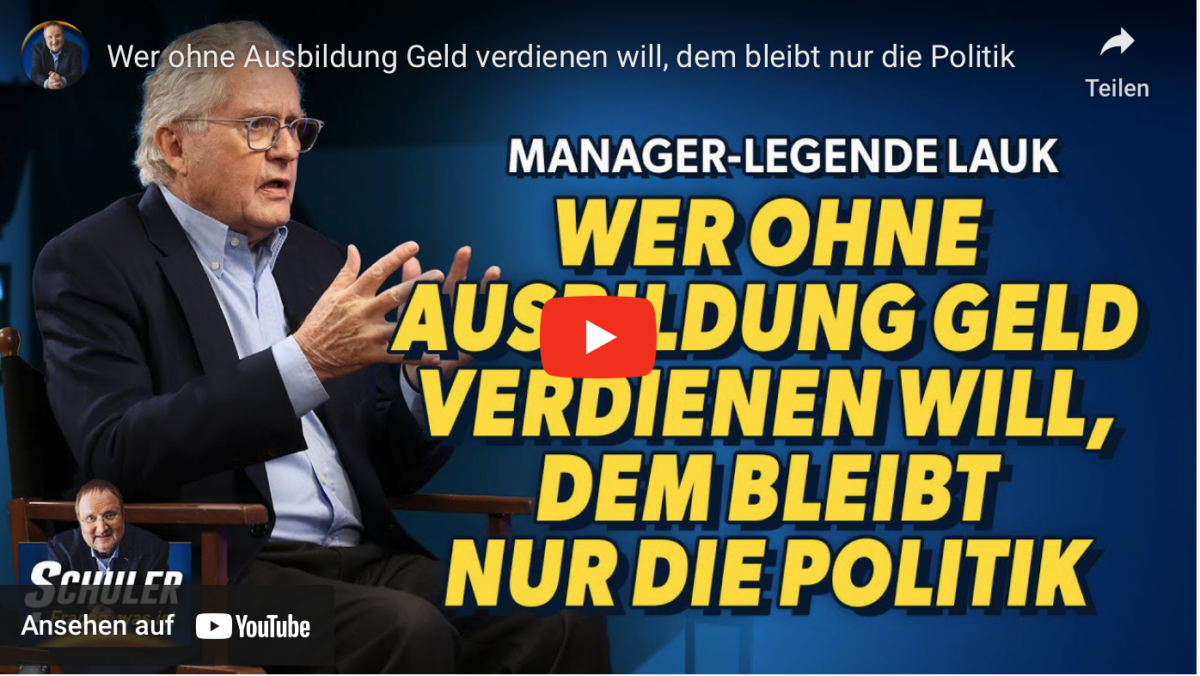 Fakten-GE-CHECKT!!! Wer ohne Ausbildung Geld verdienen will, dem bleibt nur die Politik!